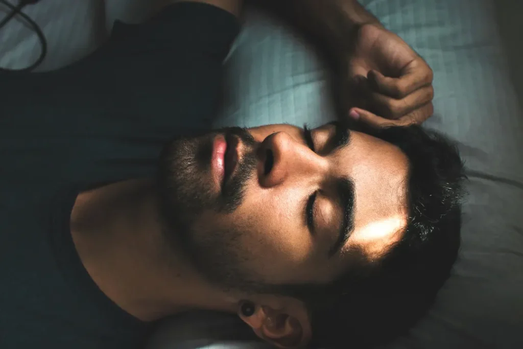 A boy having healthy sleep. 